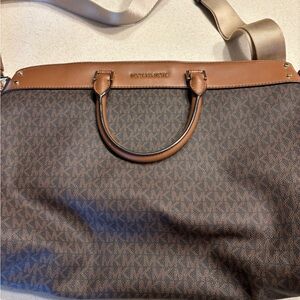 Michael Kors Tan and Brown Jet set travel large